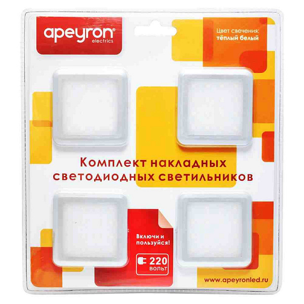 Изображение Настенно-потолочный светильник (4 шт.) Apeyron 12-02