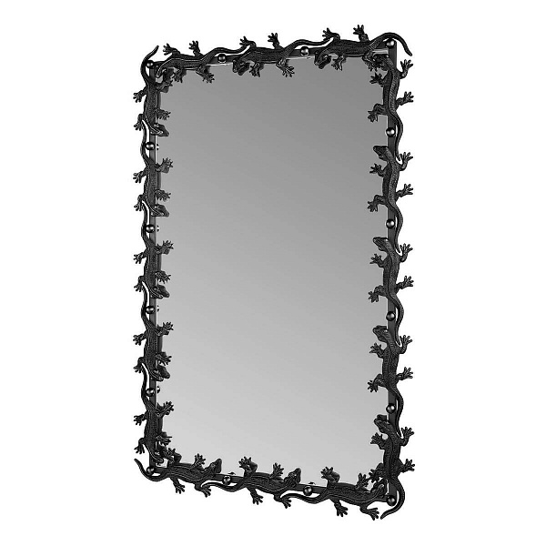 Изображение Зеркало Runden Ящерицы черные прямоугольное V20015