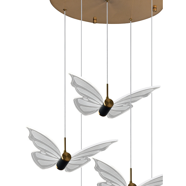Изображение Подвесная люстра Natali Kovaltseva Butterflies LED LAMPS 81365 GOLD