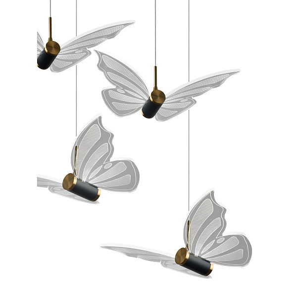 Изображение Подвесная люстра Natali Kovaltseva Butterflies LED LAMPS 81365 GOLD