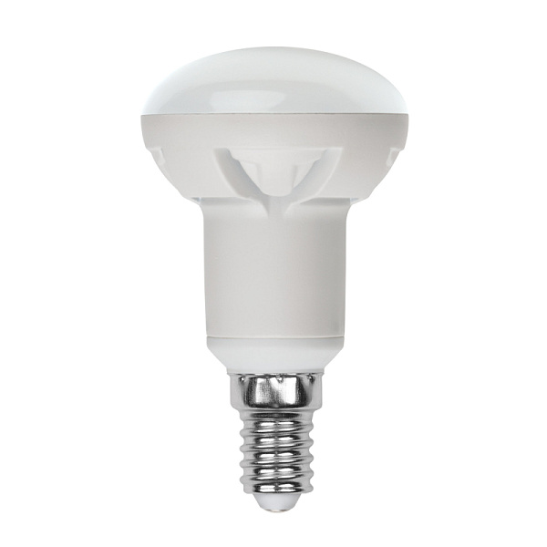 Изображение Лампа светодиодная (UL-00000937) Uniel E14 6W матовая LED-R50-6W/WW/E14/FR PLP01WH