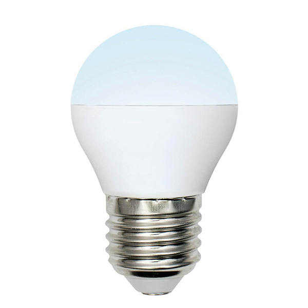 Изображение Лампа светодиодная (UL-00002378) Uniel E27 6W 4000K матовая LED-G45-6W/NW/E27/FR/MB PLM11WH