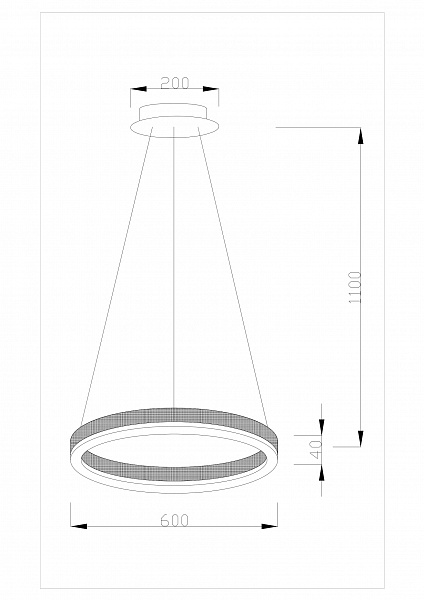 Изображение Подвесная светодиодная люстра Moderli V1753-PL Bona LED*38W