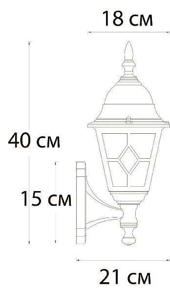 Изображение Уличный настенный светильник Arte Lamp Madrid A1541AL-1BN