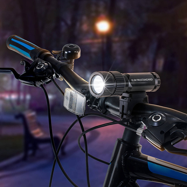 Изображение Велосипедный светодиодный фонарь Elektrostandard Vector от батареек 120х36 60 лм 4690389128967